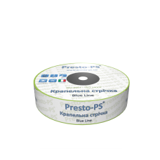 Крапельна стрічка Presto-PS щілинна Blue Line отвори через 20 см, витрата води 2,4 л/год, довжина 1000 м (BL-20-1000)