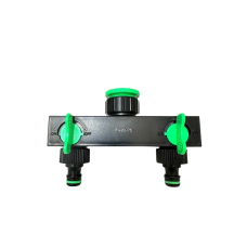 Кран шаровий Presto-PS на 2 виходи з внутрішнім різьбленням 3/4-1 дюйм (4080)